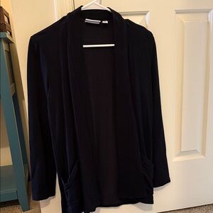 Susan Graver Elegant Black Cardigan